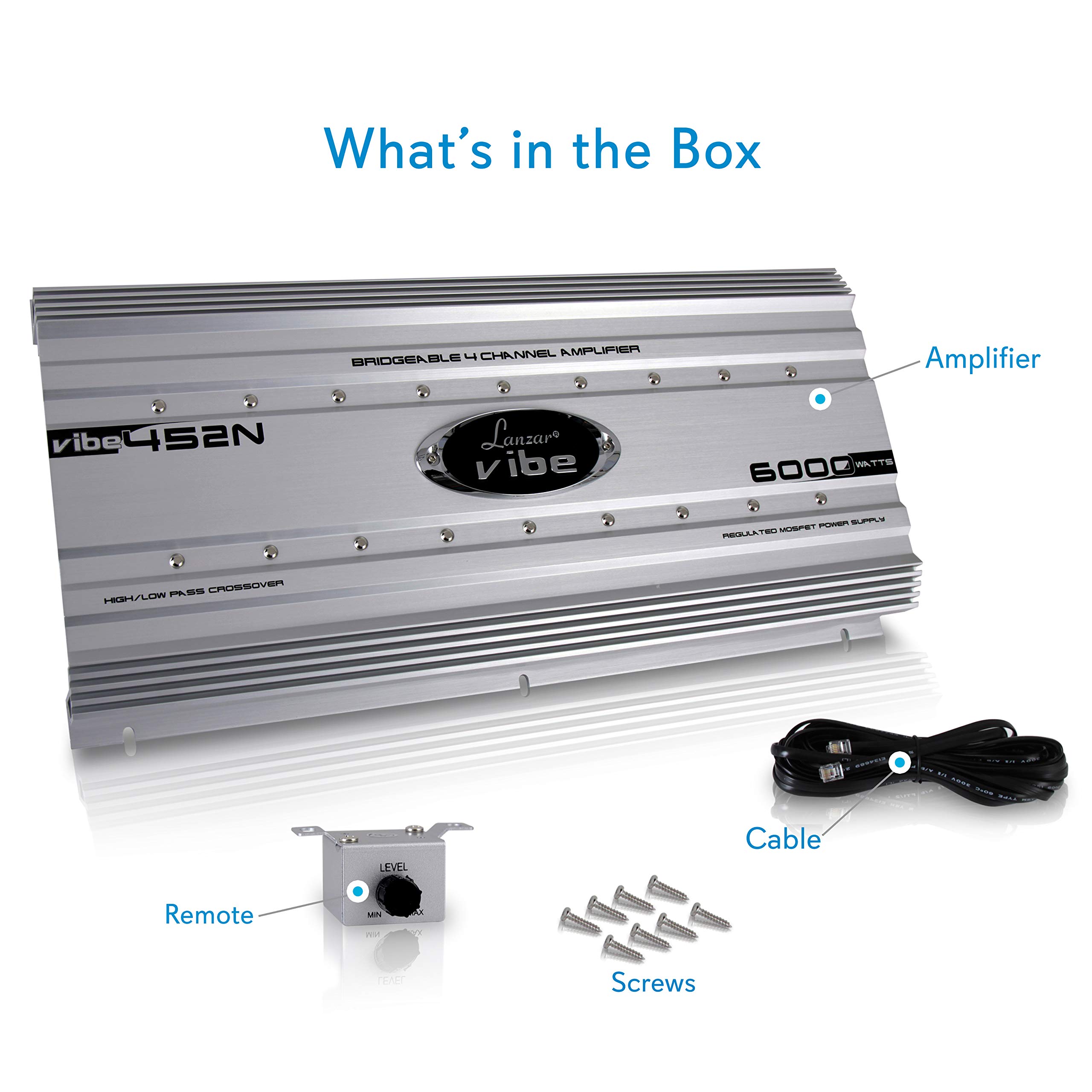 6000W 4-Channel Mosfet Car Audio Amplifier with RCA Input, Subwoofer Bass Control, LED Indicator - Powerful Car Stereo Amp for Enhanced Bass & Clear Sound - Perfect for Car Audio Upgrades, Truck Sound Systems & DIY Installations