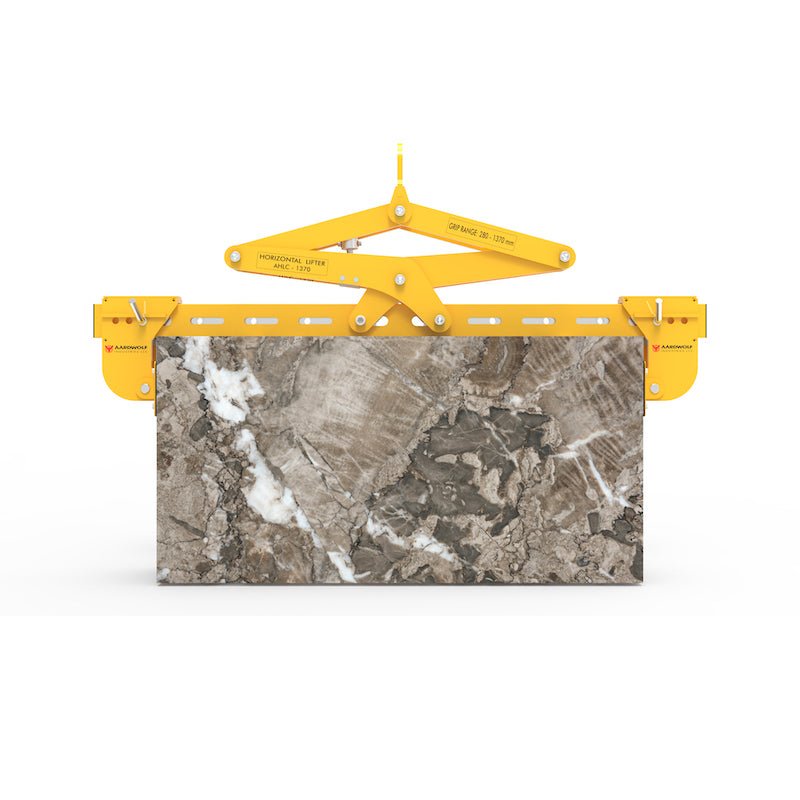 Aardwolf Horizontal Stone Lifting Clamp - Heavy Duty 1370 lbs Capacity for Granite, Marble Slab Handling - Perfect for Construction, Masonry & Stone Fabrication Works