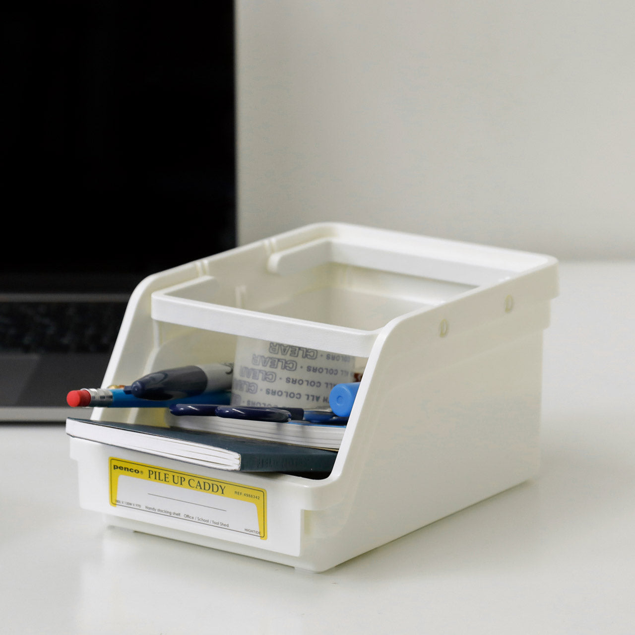 Penco Pile Up Caddy - Stackable Storage Organizer for Office, School, and Home Use - Perfect for Pens, Pencils, Markers, and Art Supplies
