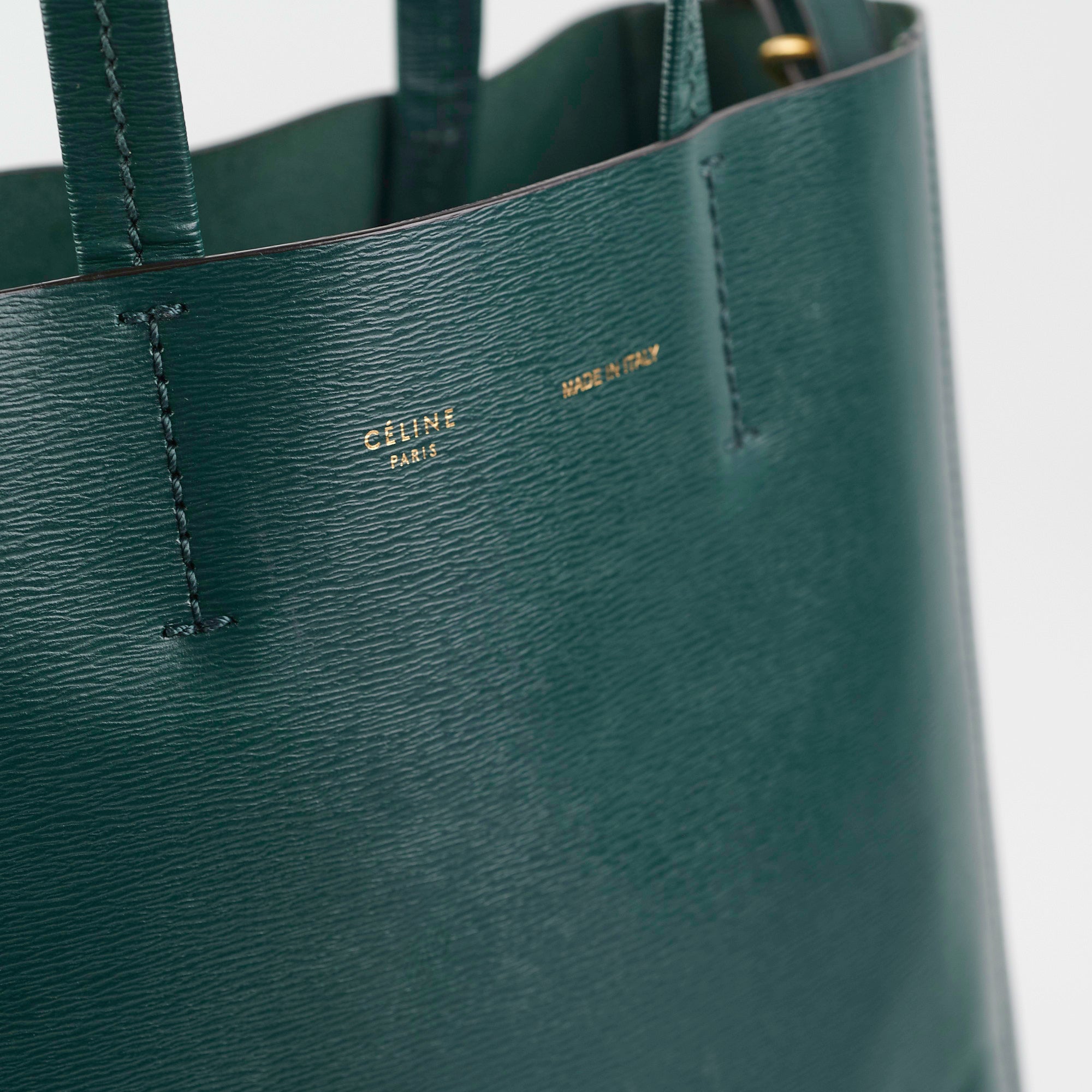 Celine Vertical Cabas Small Tote Bag in Forest Green - Stylish & Spacious Handbag for Work, Travel & Everyday Use