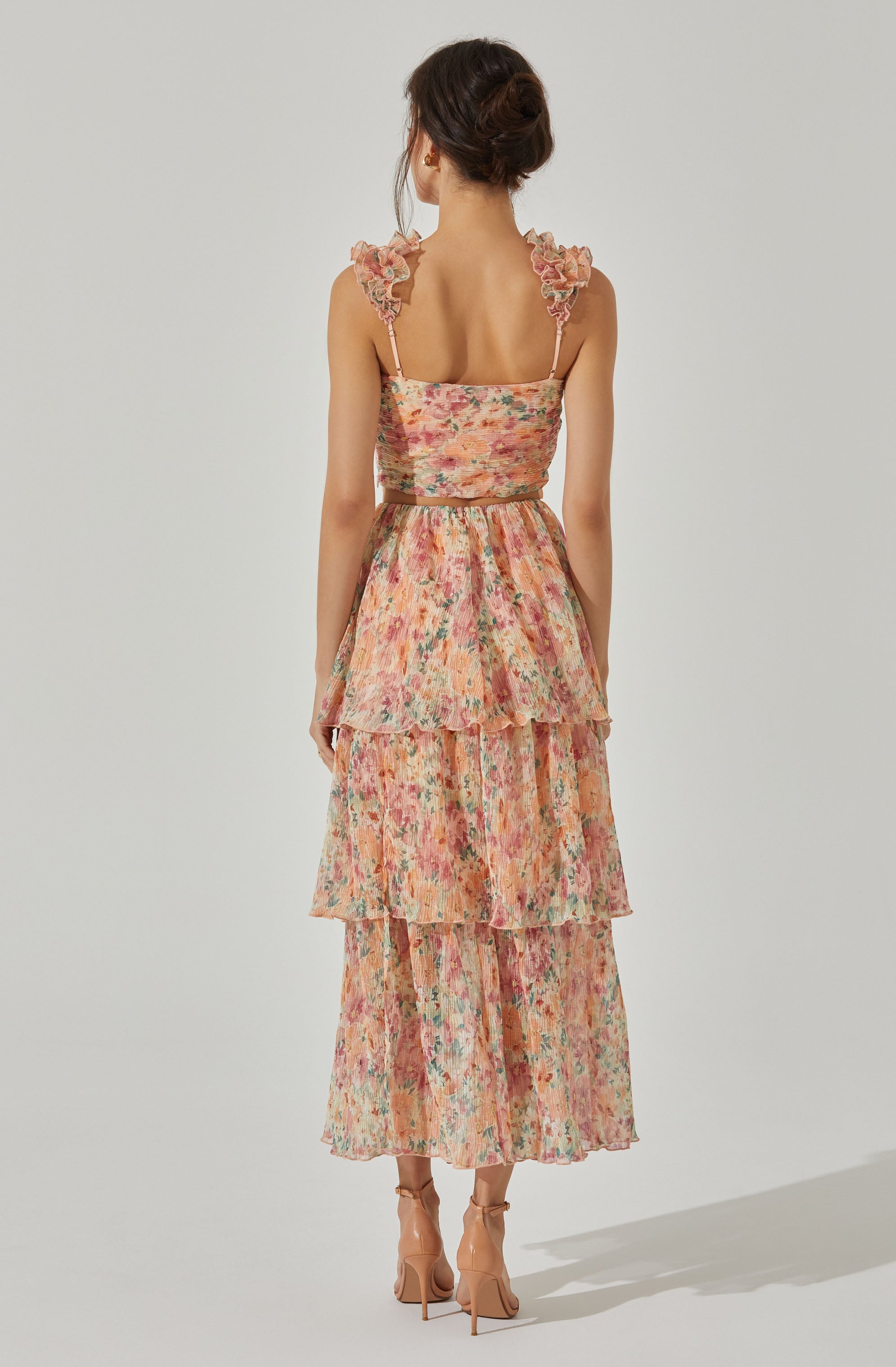Elegant Tiered Plisse Maxi Skirt for Women - Boho Chic Flowy Long Skirt with Side Slit - Perfect for Summer, Beach, Parties & Casual Wear