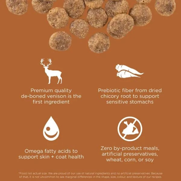 Go! Solutions Sensitivities Limited Ingredient Grain-Free Venison Recipe Dry Dog Food - 22lb Bag for Dogs with Food Allergies | Hypoallergenic, Digestive Support & Skin Health | Ideal for Sensitive Stomach & Allergy-Prone Pets
