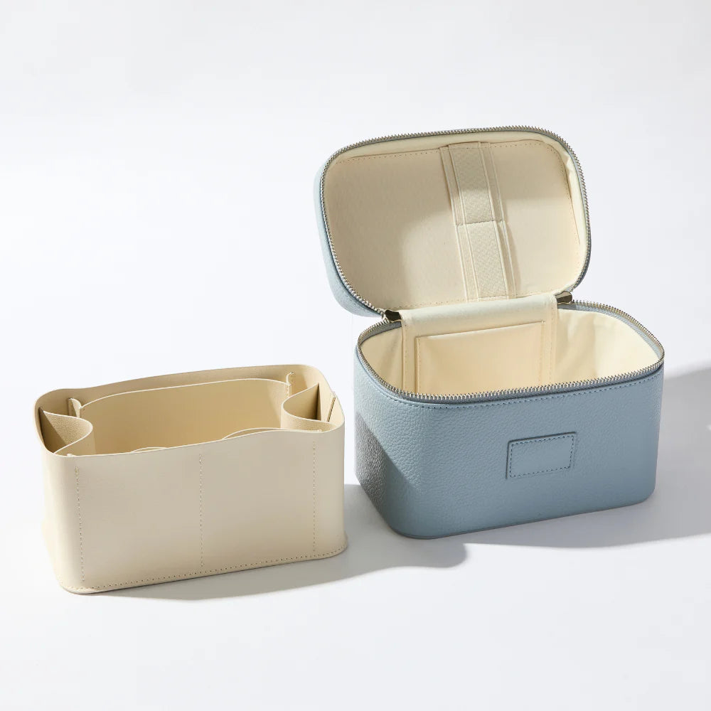 Portable Mini Vanity Case with Mirror - Compact Travel Makeup Organizer for Women | Perfect for Home, Travel, and On-the-Go Touch Ups