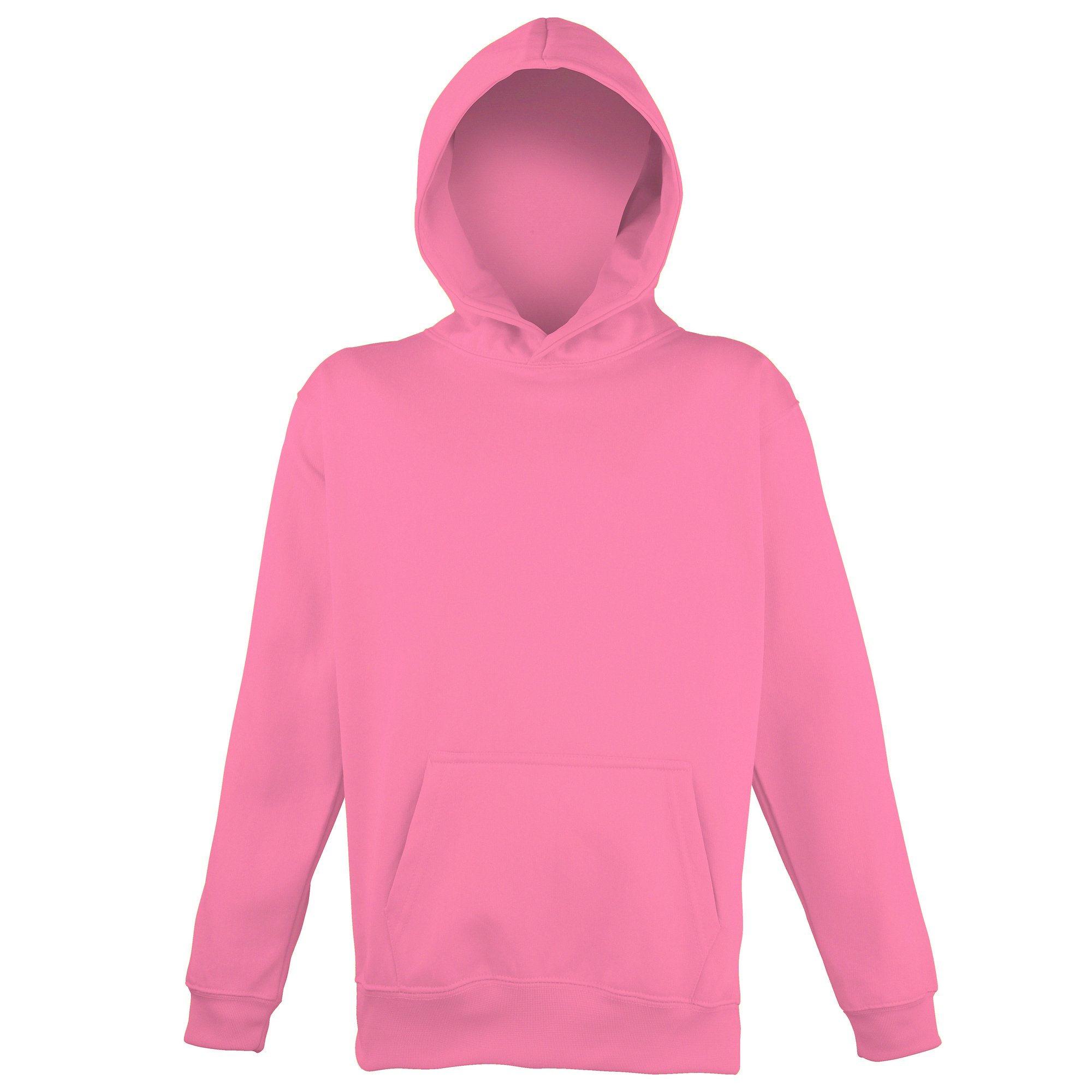 AWDis Kids' Unisex Electric Pink Hooded Sweatshirt - Fleece Hoodie for School & Play (3-4 Years) | Warm Pullover for Outdoor Activities & Casual Wear