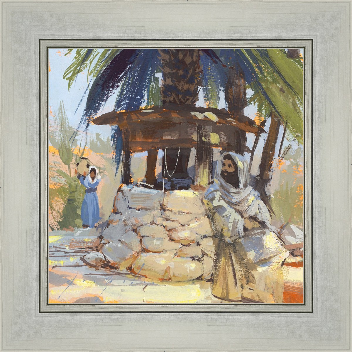 Approaching The Well - Premium Handcrafted Home Decor for Rustic & Farmhouse Style | Perfect for Living Room, Bedroom, or Kitchen Decor