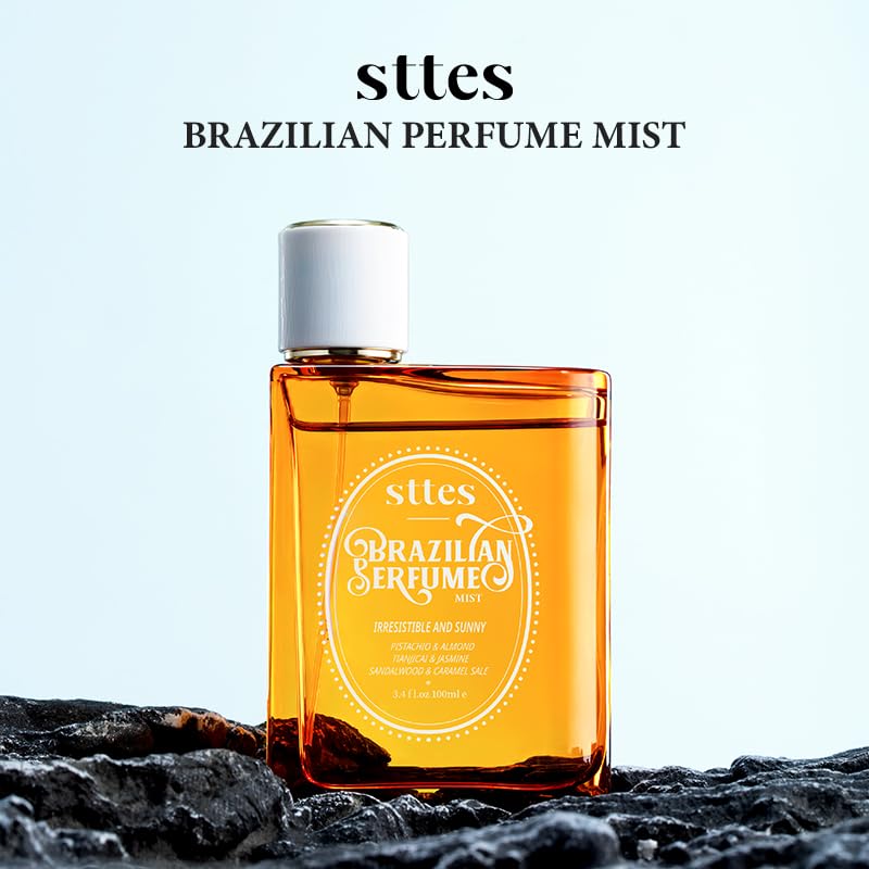 Brazilian Vanilla Pistachio Caramel Sunflower Perfume Spray for Women - 3.4 fl oz Hair & Body Fragrance | Romantic Date, Office & Special Occasion Scent