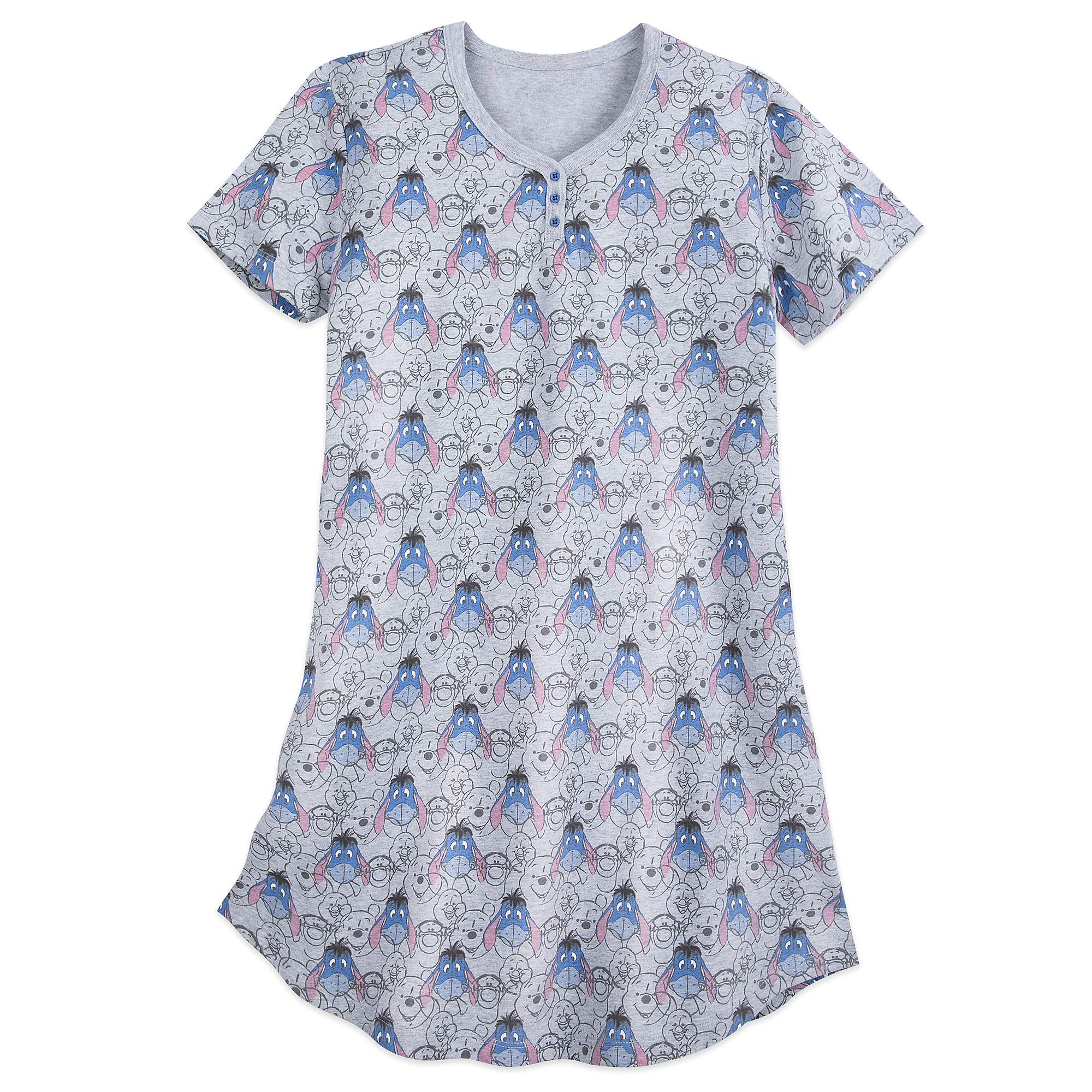 Disney Eeyore and Friends Women's Nightshirt - Winnie The Pooh Sleepwear for Women, Soft Cotton Pajama Top for Lounge & Sleep
