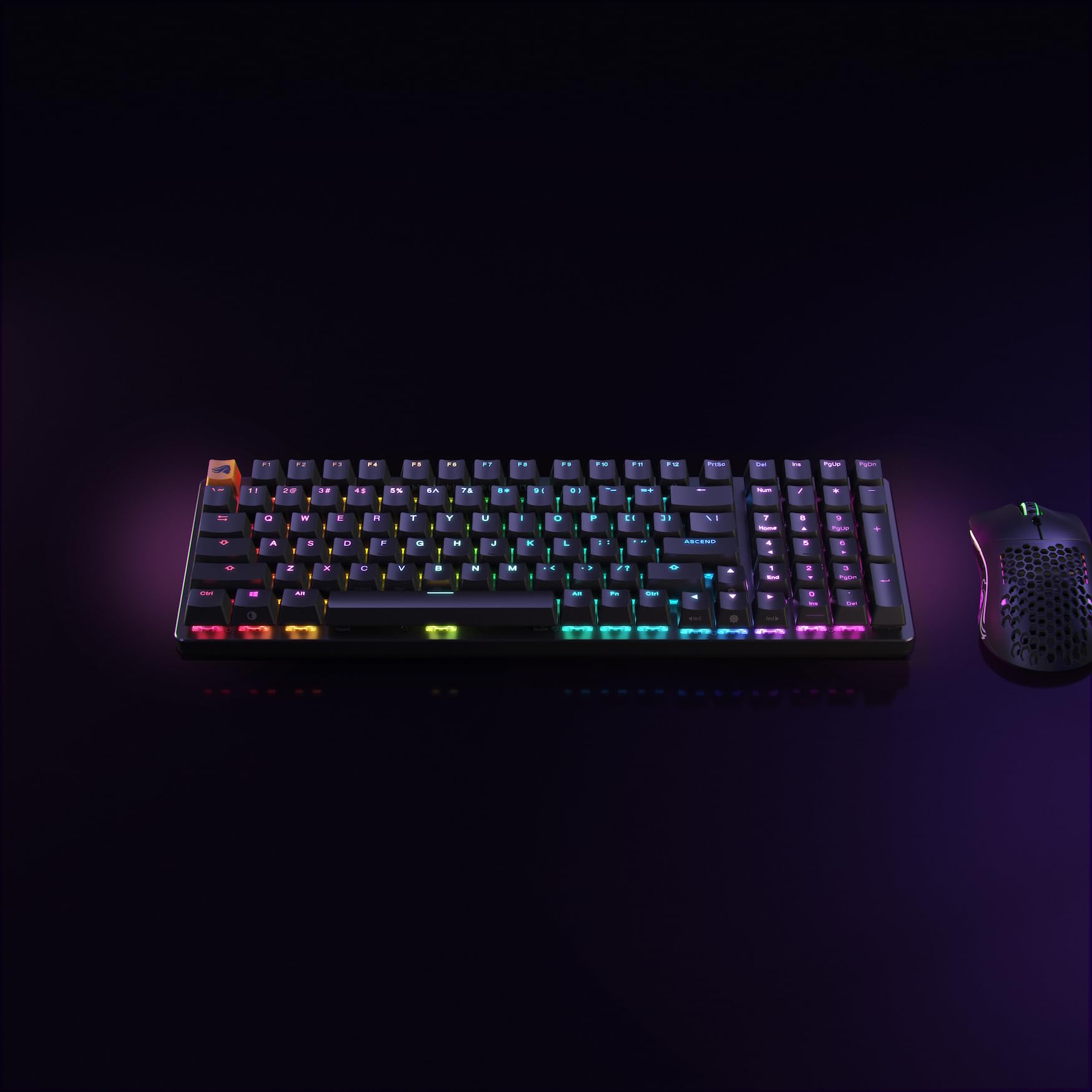 Glorious GMMK 2 Full Size (96%) Mechanical Gaming Keyboard - Aluminum Frame, Hot-Swappable, Double-Shot Keycaps, Glorious Fox Switches, RGB Backlit, QWERTY Spanish Layout - Black | Perfect for Esports, Streaming & Office Work