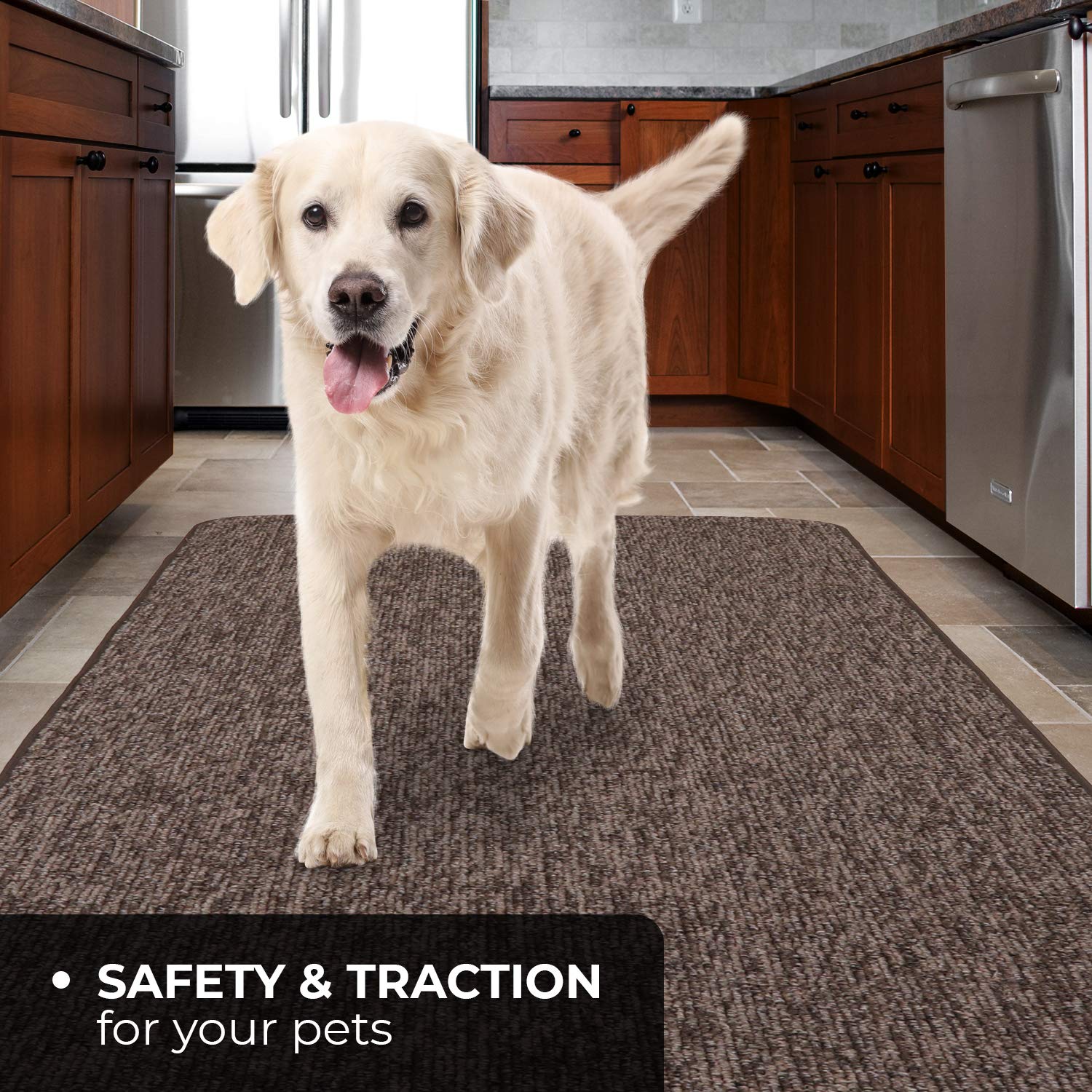 Non-Slip Carpet Runner for Hallways - 8ft x 36in Pebble Gray - Skid-Resistant Floor Mat for High Traffic Areas, Stairs, Entryways - Perfect for Homes, Offices & Commercial Spaces