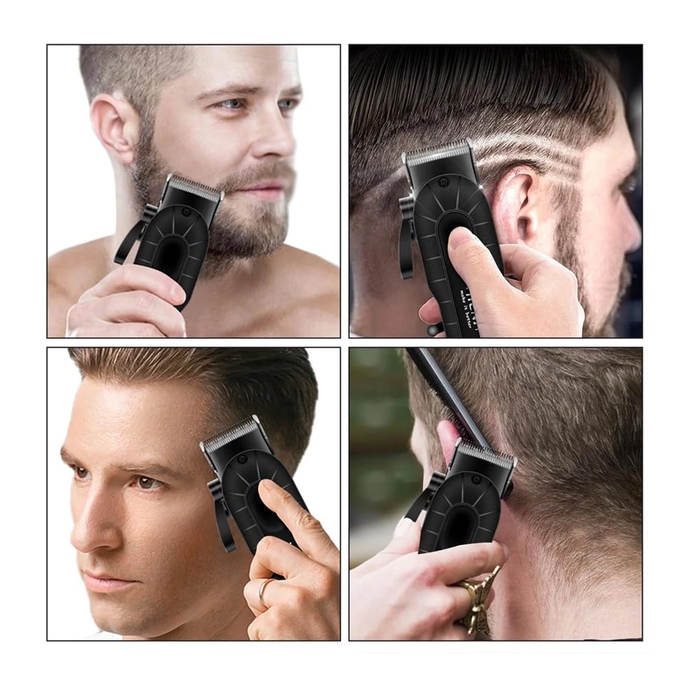 Professional 3-Speed Adjustable Electric Hair Clipper & Shaver - USB Rechargeable with LCD Display - Perfect for Men's Grooming, Barber Shops & Home Haircuts