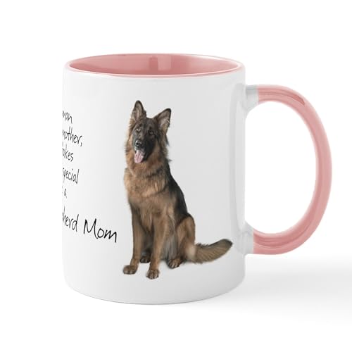 White/Pink Inside - Shepherd Mom Mugs