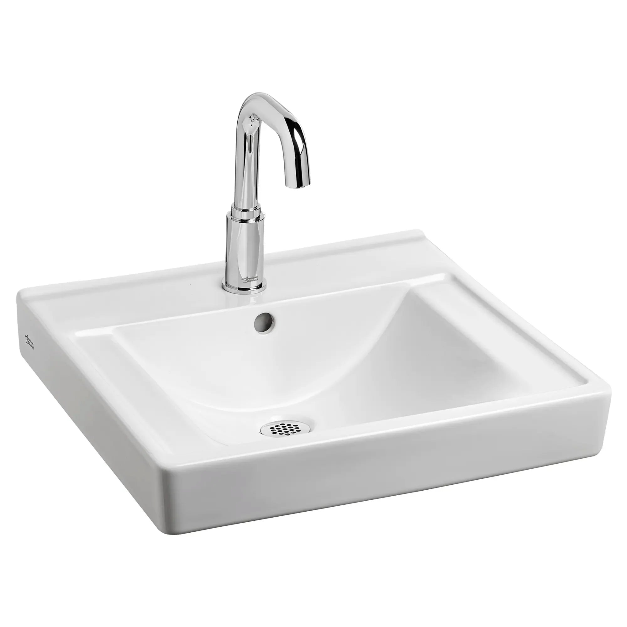 Decorum® Wall Mount EverClean® Bathroom Sink with Center Faucet Hole - Perfect for Modern Small Bathrooms & Powder Rooms