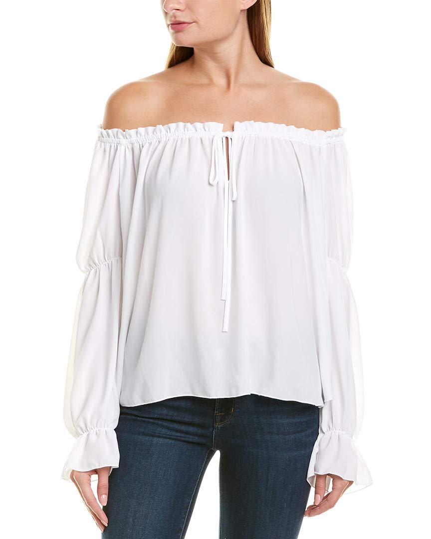 Bailey 44 Women's Beignet Georgette Blouse - Flowy Chiffon V-Neck Tunic Top for Casual Wear & Night Out