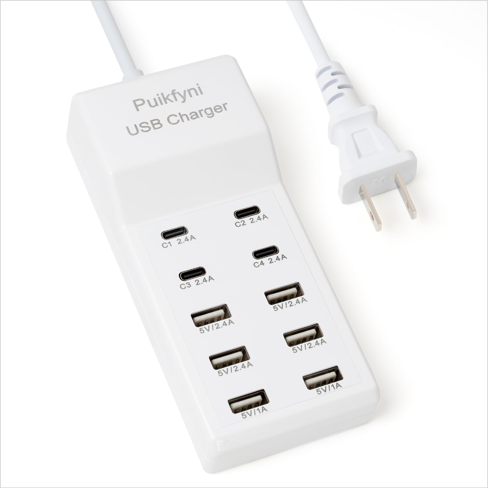 4-Port USB-C Hub Charger Dock for Phones, Tablets & More - Travel & Office Use