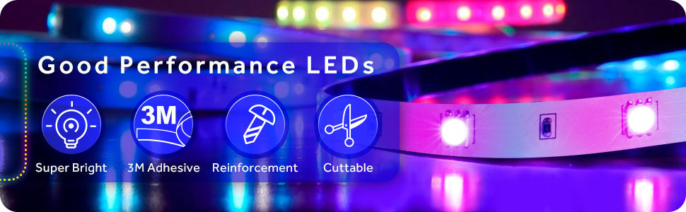12M 5050 LED Strip Lights with Remote Control - Smart RGB Rope Lights for Bedroom, Home Decor, and Party Lighting | App-Controlled Mood Lighting for Wall, Ceiling, and Furniture Accents