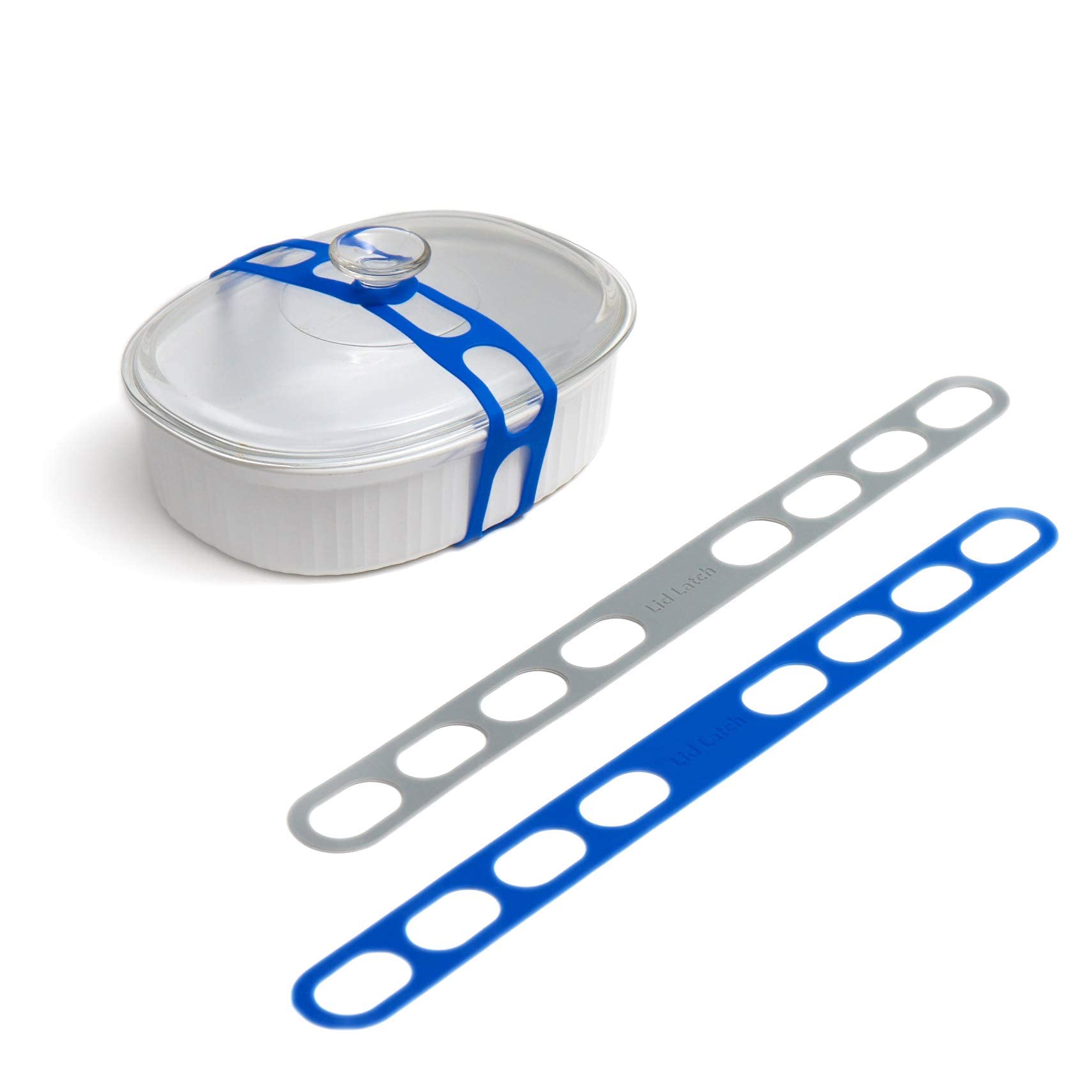 Universal Reusable Lid Latch Strap for Crockpots, Casserole Dishes, Pots & Pans - Secure Lid During Transport - Perfect for Picnics, Potlucks & Travel