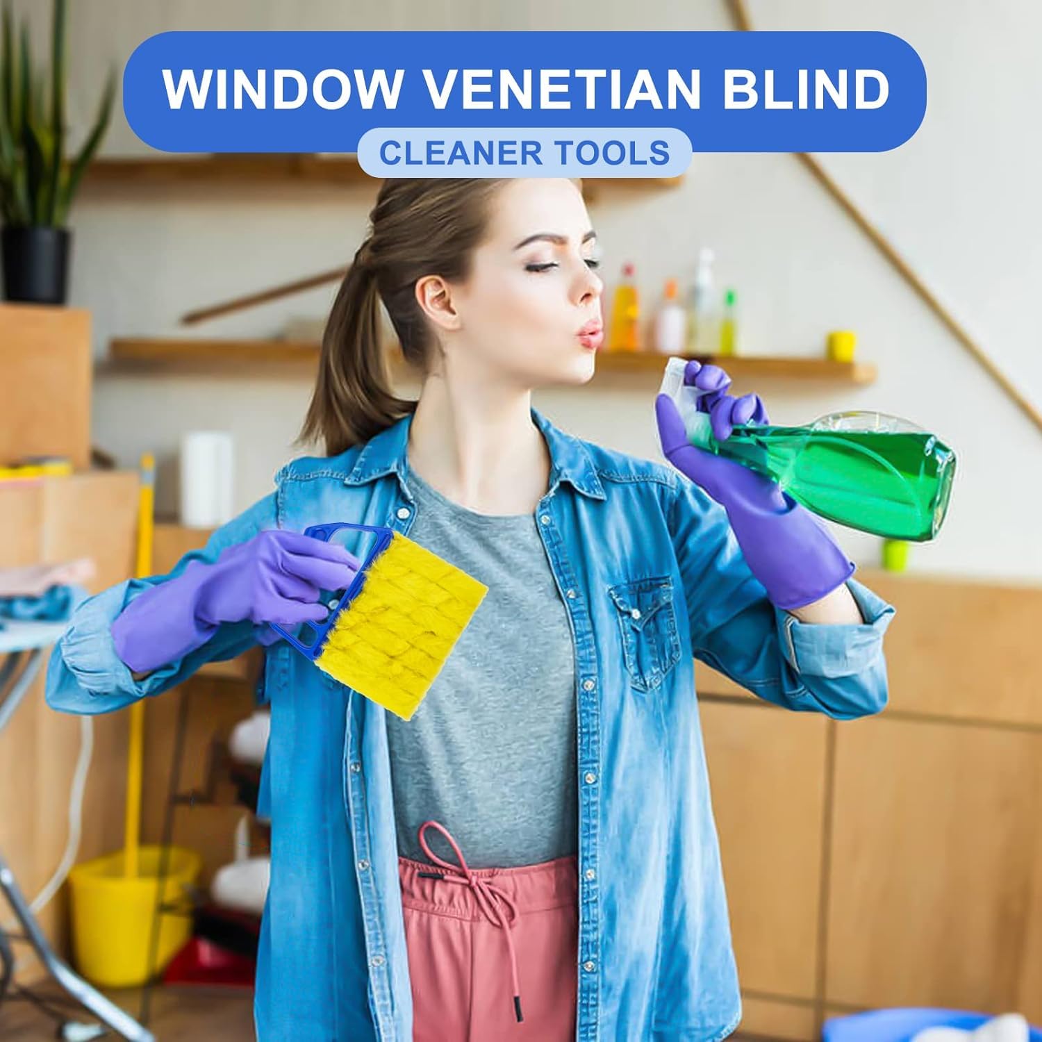 Louver Curtain Cleaning Brush - Detachable Blinds Cleaner for Windows & Vents | Home Dust Removal Tool for Quick Cleaning