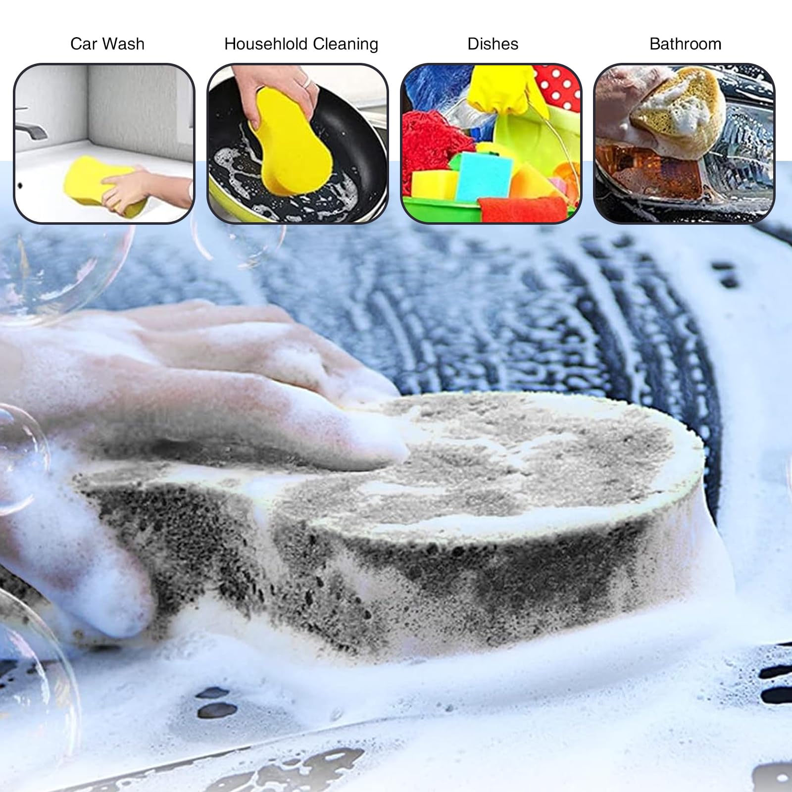 5-Pack Premium Car Wash Sponges - 8.6