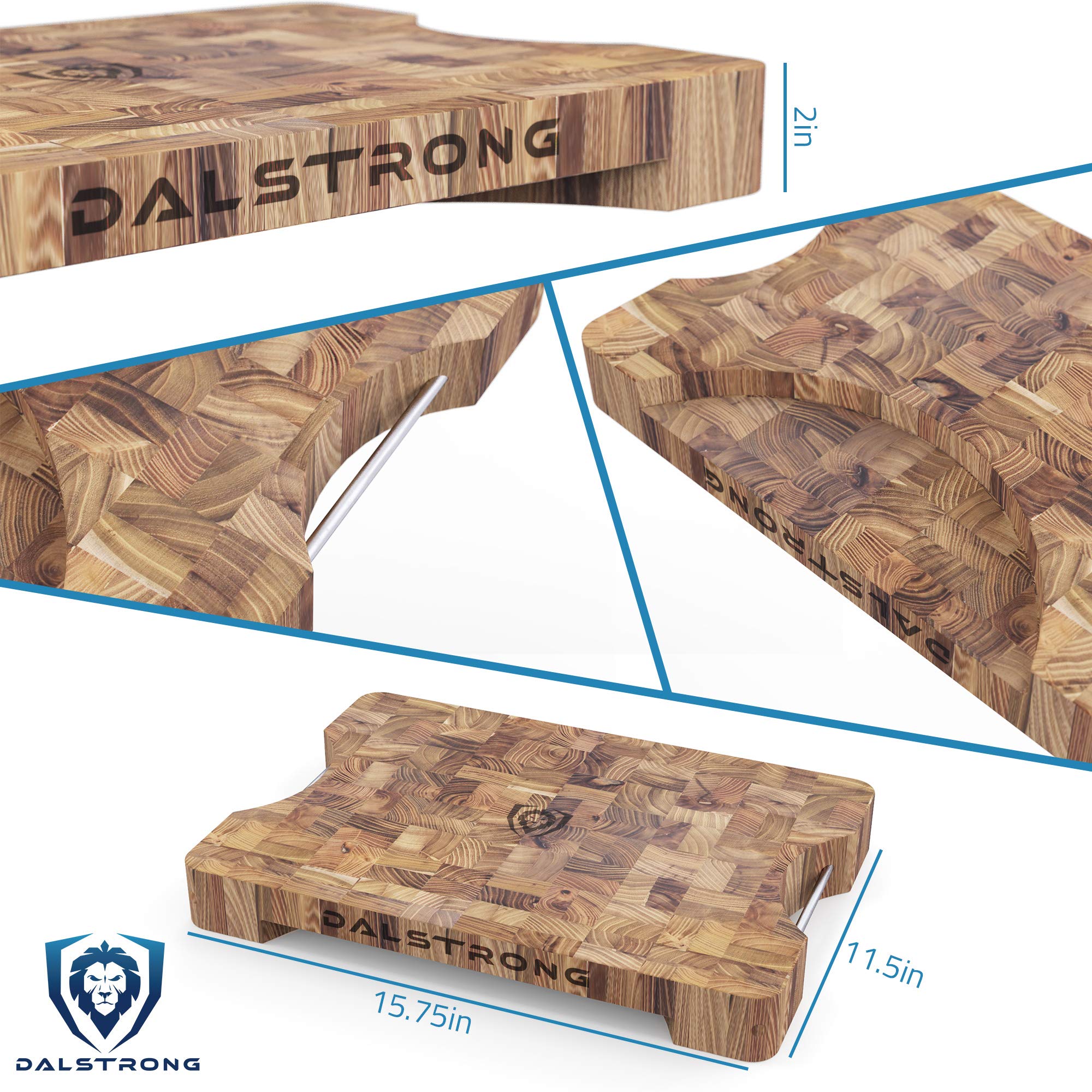 Premium Dalstrong End-Grain Teak Cutting Board 16