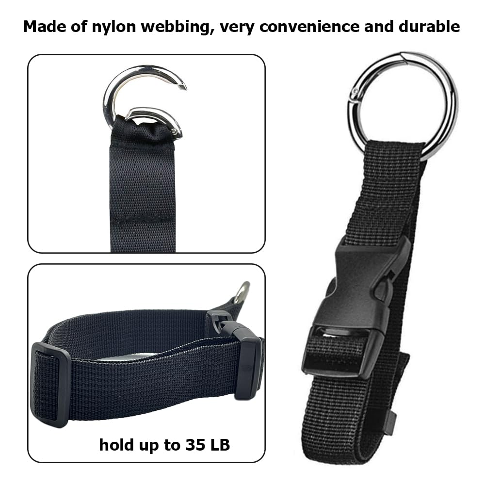2Pcs Walker Organizer Hooks for Strollers, Rollators, Wheelchairs & Crutches - Lightweight & Easy to Carry for Elderly & Disabled - Perfect for Shopping, Travel & Daily Mobility Assistance