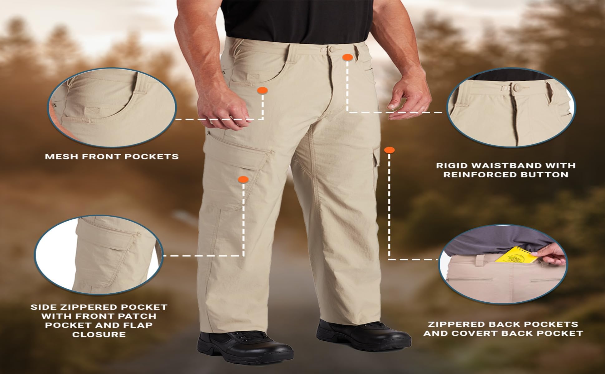 Propper Men's Summerweight Tactical Pants - Lightweight Durable Military Work Pants for Outdoor, Hiking & Tactical Use