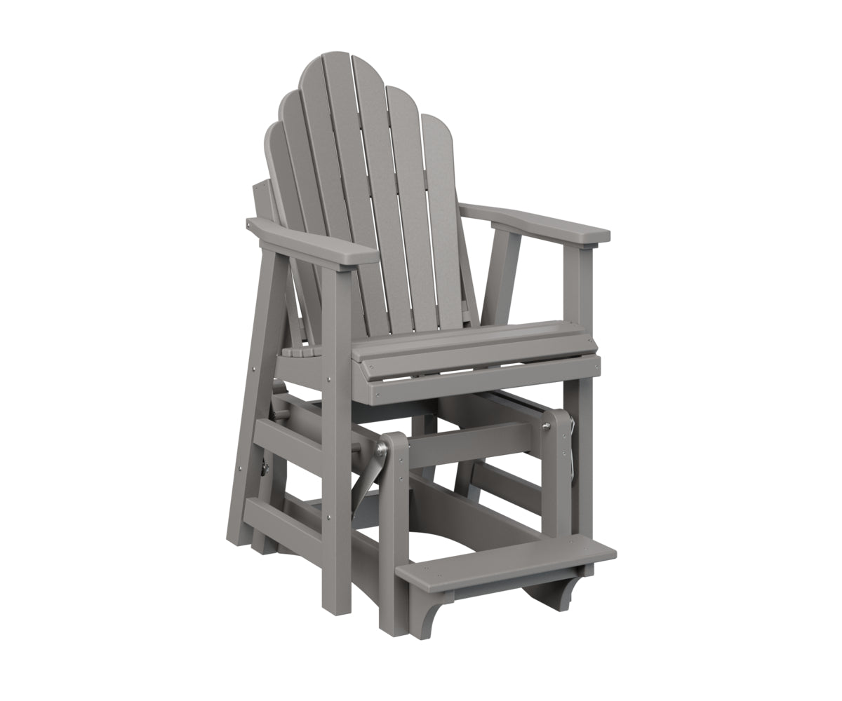 Berlin Gardens Cozi Back Single Counter Glider - Outdoor Patio Swivel Bar Stool for Kitchen Island, Deck & Poolside Relaxation