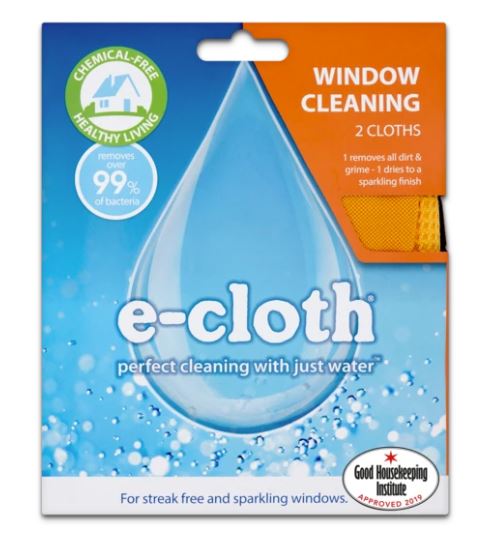 Premium E-Cloth Window Cleaning Kit – Streak-Free Microfiber Cloths for Sparkling Clean Windows – Ideal for Home, Office & Car Glass Cleaning