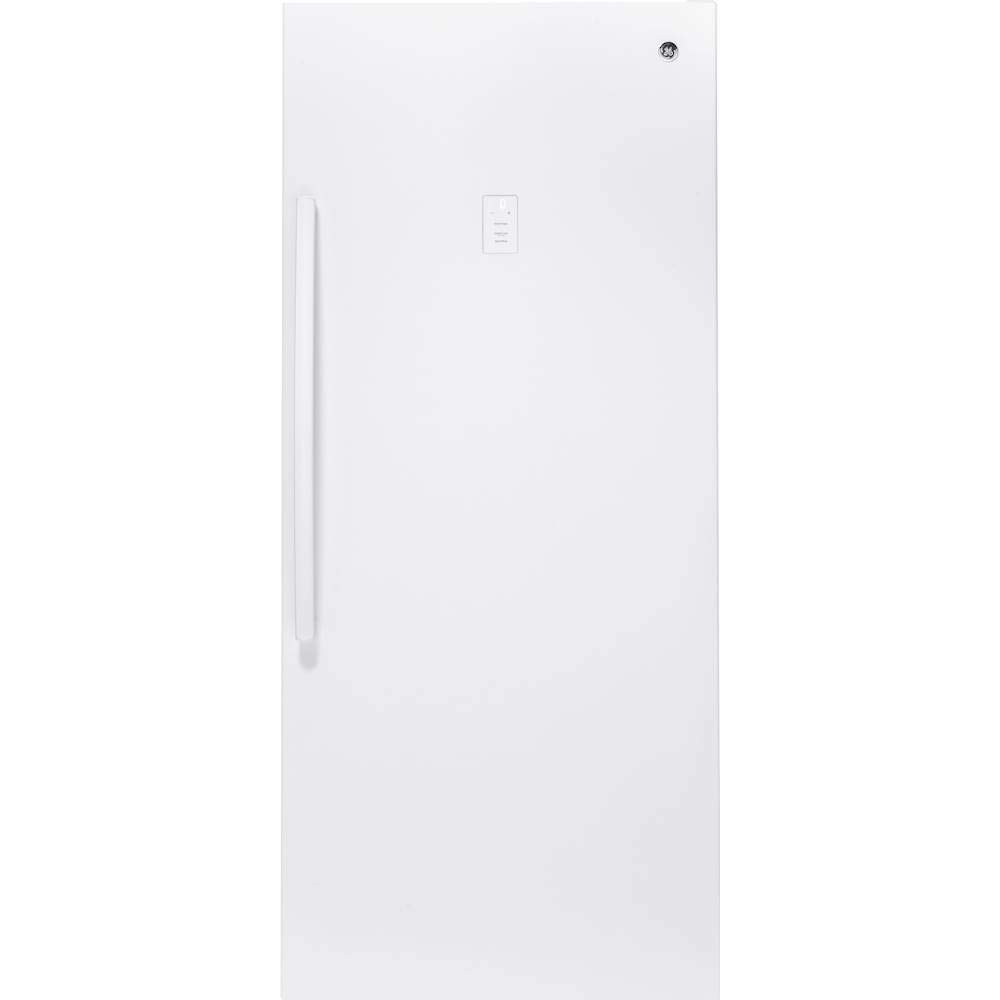 GE 21.3 Cu. Ft. Frost-Free Upright Freezer in White (Model FUF21SMRWW) - Energy Efficient Large Capacity Deep Freezer for Home, Restaurant & Commercial Use - Perfect for Storing Meat, Frozen Foods & Bulk Groceries