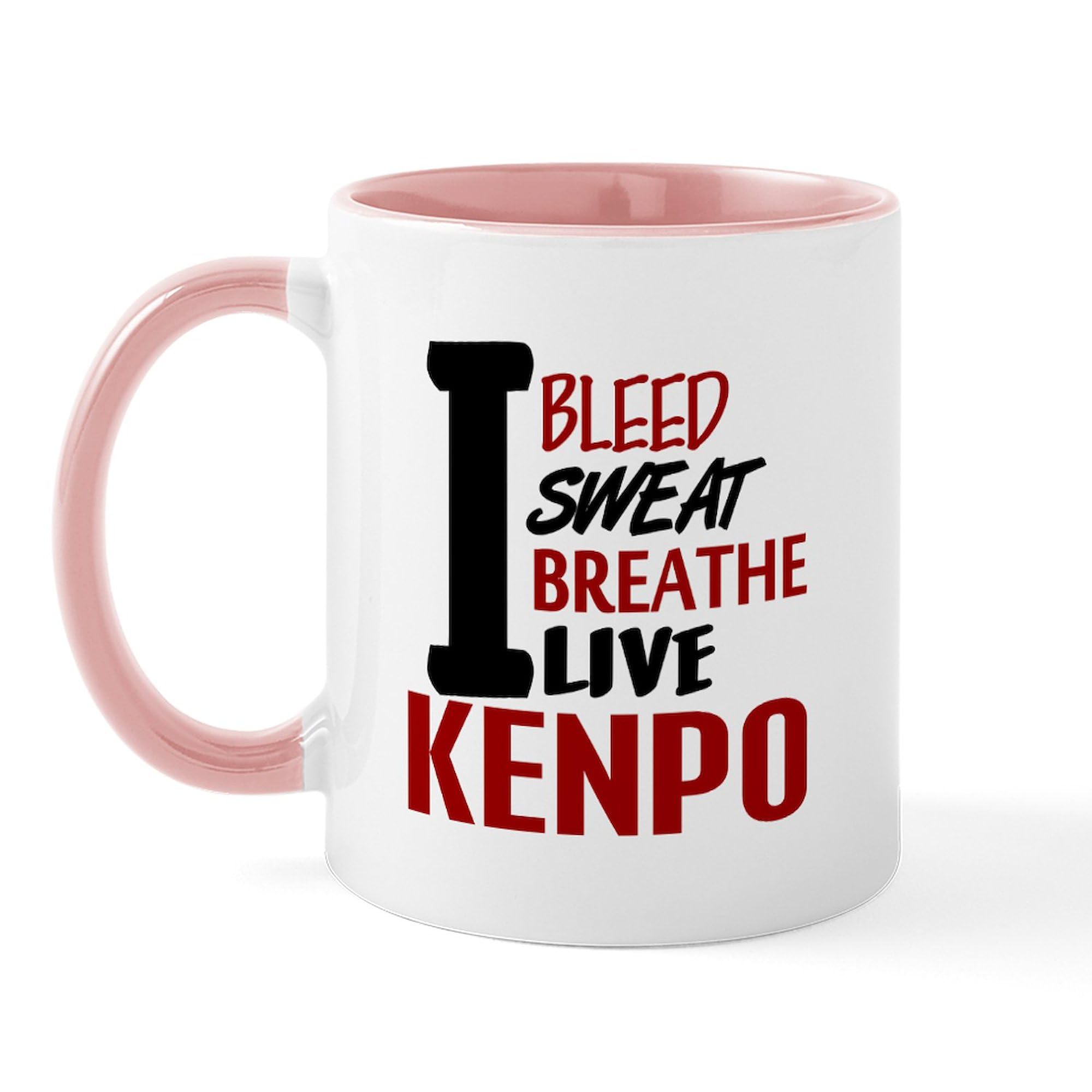 Bleed Sweat Breathe Kenpo Ceramic Coffee Mug - 11 oz (325 ml) White Coffee Cup for Martial Arts Enthusiasts | Perfect for Tea, Hot Chocolate & Office Use