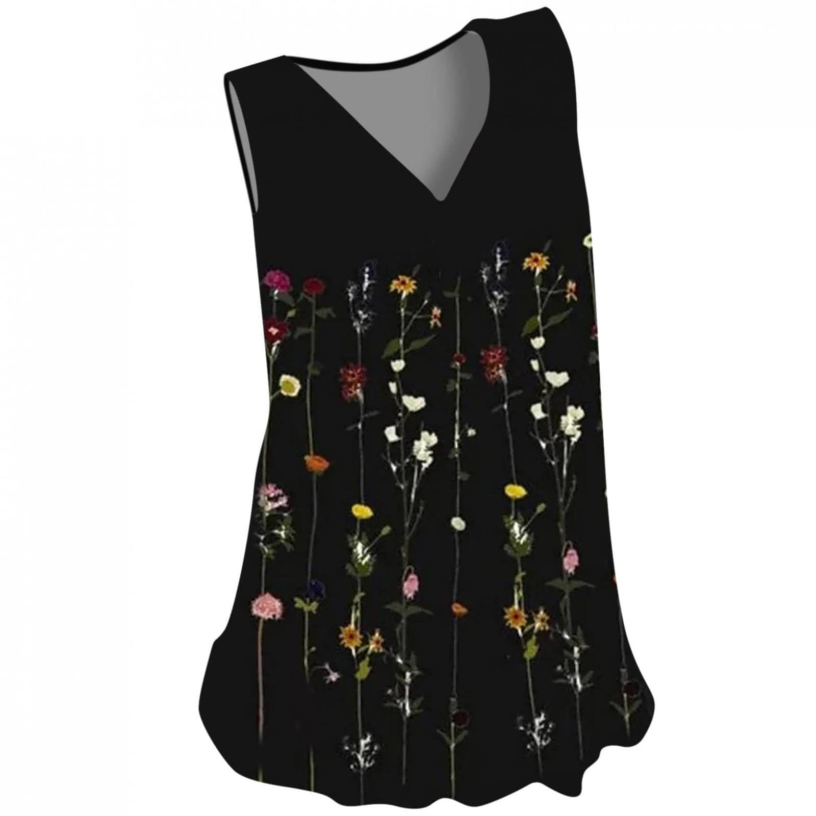 GBSELL Women's 4th of July Tank Top - Trendy Sleeveless V-Neck Summer Shirt with Casual Print | Perfect for Independence Day, BBQ Parties & Patriotic Events