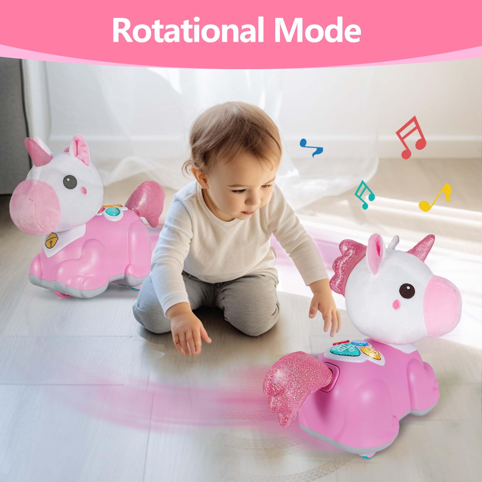 iPlay iLearn Baby Toys 6-12 Months - Musical Crawling Toys for Infants 9-12 Months, Light Up Sensory Developmental Toys for Babies 0-2 Years - Perfect for Tummy Time, First Birthday Gifts & Early Learning Playtime