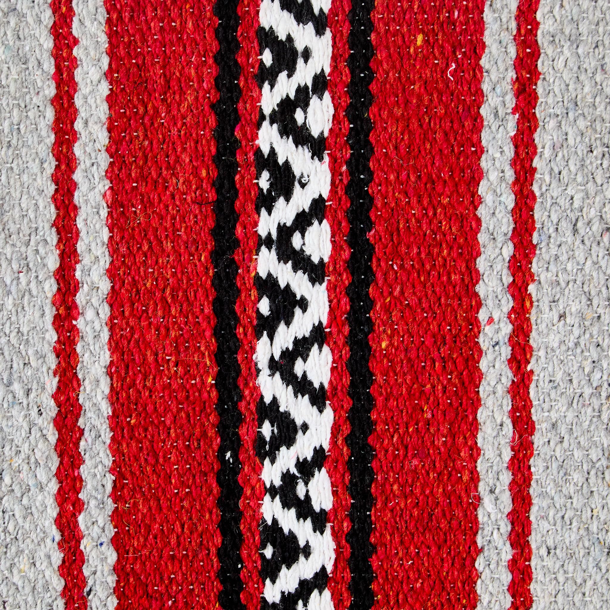 Mayatex Red Hogan Acrylic Blend 30x60 Saddle Blanket - Durable & Soft Horse Riding Blanket for Western Equestrian, Trail Riding & Ranch Use