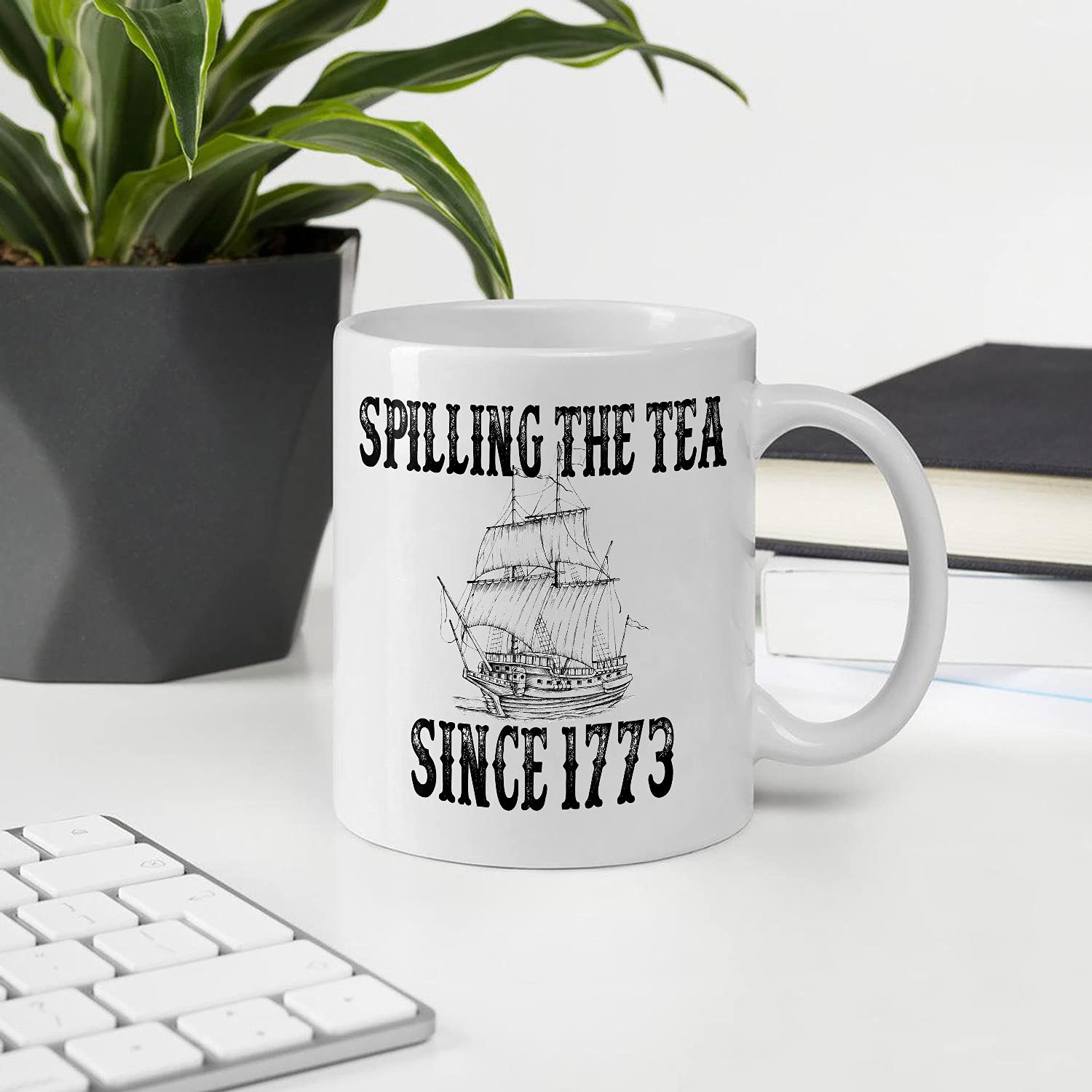 Funny History Teacher Gift Mug - 'Spilling the Tea Since 1773' 11oz White Coffee Cup - Perfect for History Majors, Birthday, Christmas & Teacher Appreciation - Great for Classroom, Office or Home Use
