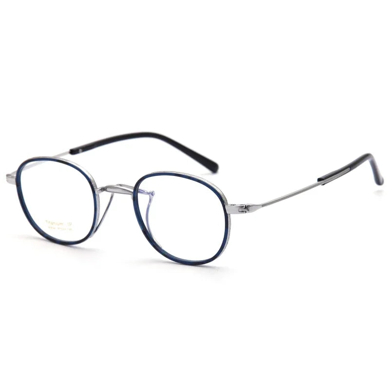 Aror Women's Full Rim Polygon Oval Titanium Acetate Eyeglasses 80834 - Lightweight & Durable Frame for Work, Reading & Fashion