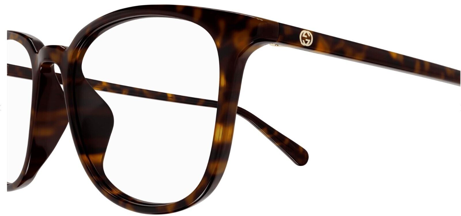 Gucci GG1230OA 001 Havana Soft Square Men's Eyeglasses - Classic Designer Optical Frames for Men | Perfect for Business, Casual Wear & Everyday Use