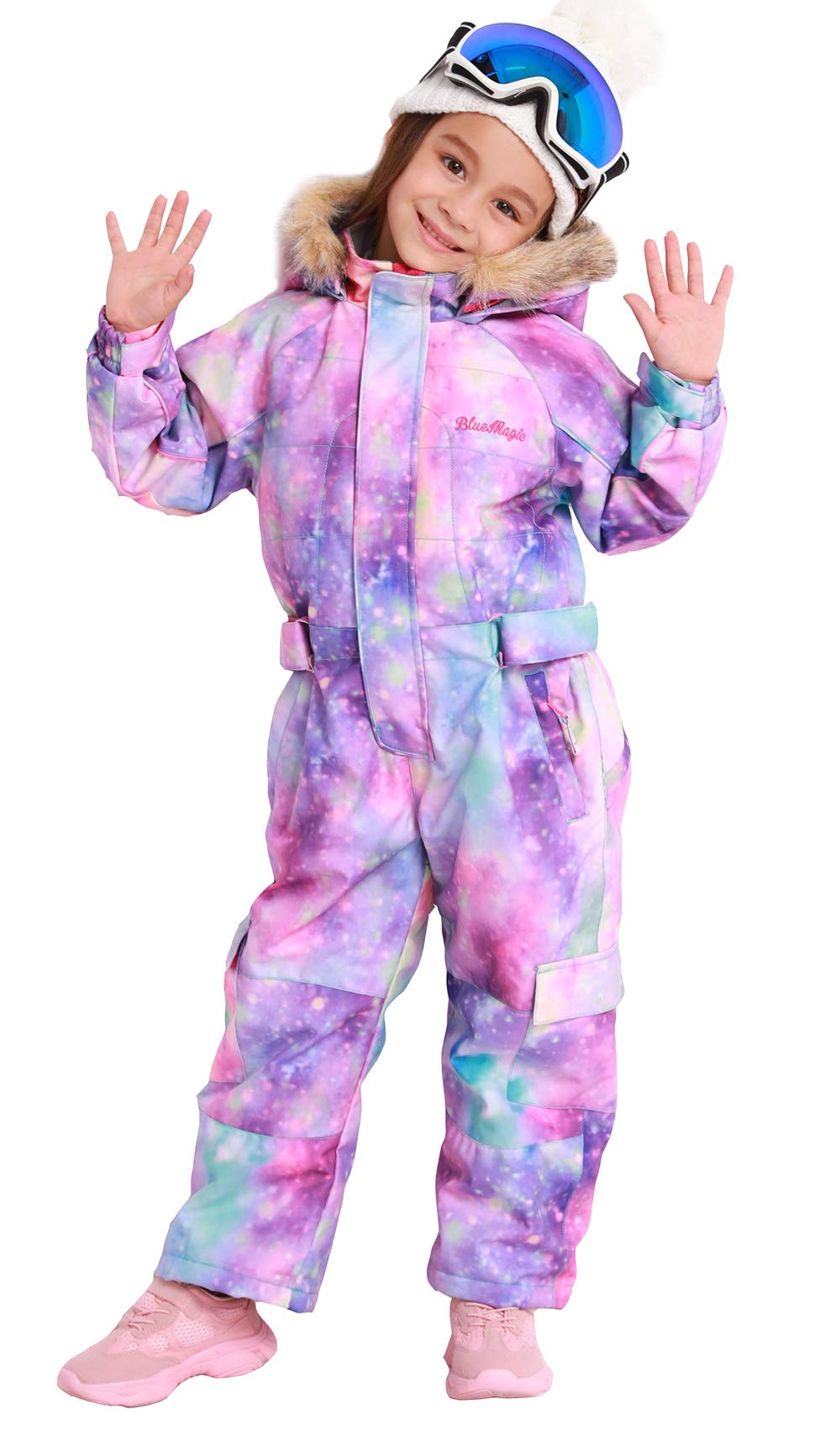 Bluemagic Kids' Waterproof Snowsuit - Winter One Piece Snowsuits for Boys & Girls, Ski Suit for Snowboarding & Outdoor Activities - Warm & Cozy Baby Jumpsuit for Cold Weather Adventures