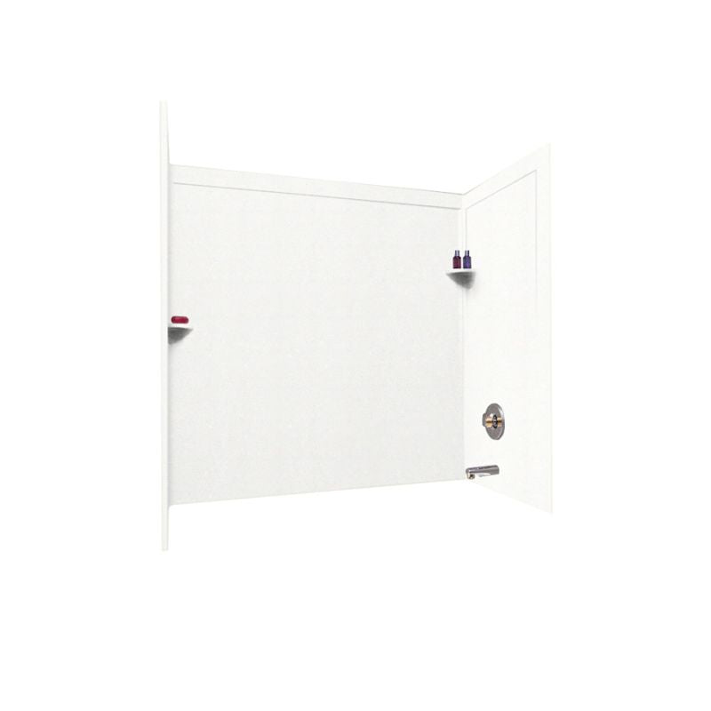 32 x 60 Inch Swanstone Bathtub Wall Kit with Molded Trim - Durable Acrylic Shower Surround for Bathroom Remodel, Waterproof & Mold-Resistant (Perfect for Modern Home Renovations)