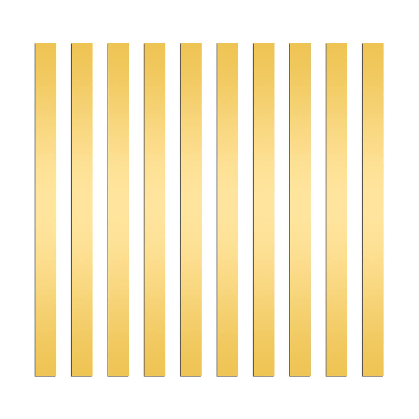 Golden Self-Adhesive Mirror Wall Stickers - Removable Acrylic Border Decals for Home Decor | No Residue Wall Line Stickers for Living Room, Bedroom & Bathroom