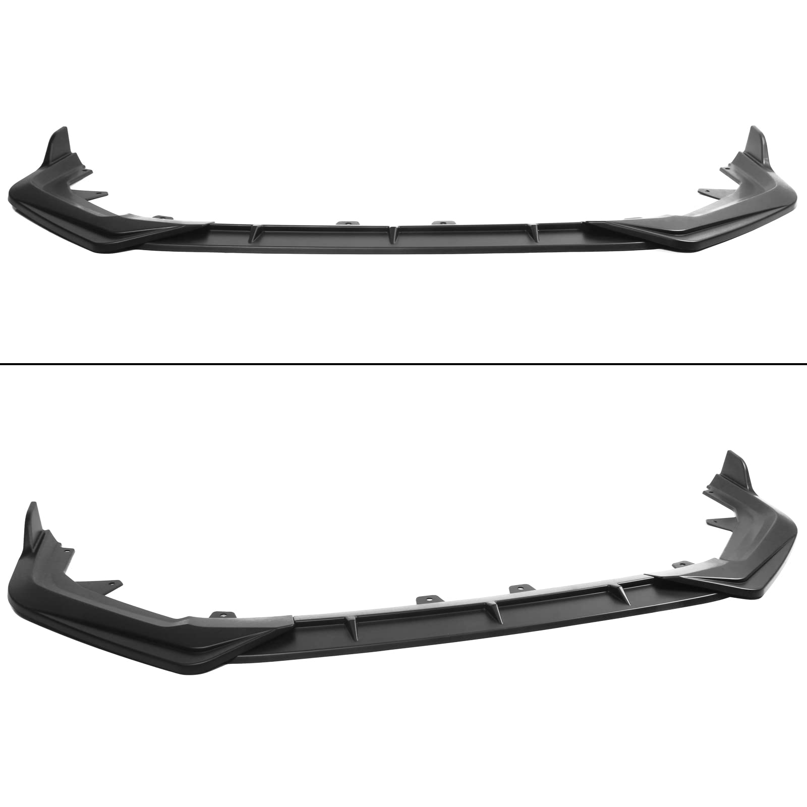 IKON MOTORSPORTS Front Bumper Lip for 2022-2024 Honda Civic 11th Gen Sedan & Hatchback - Matte Black PP Lower Lip Spoiler Body Kit | Enhances Aerodynamics & Sporty Look for Street Racing & Car Shows