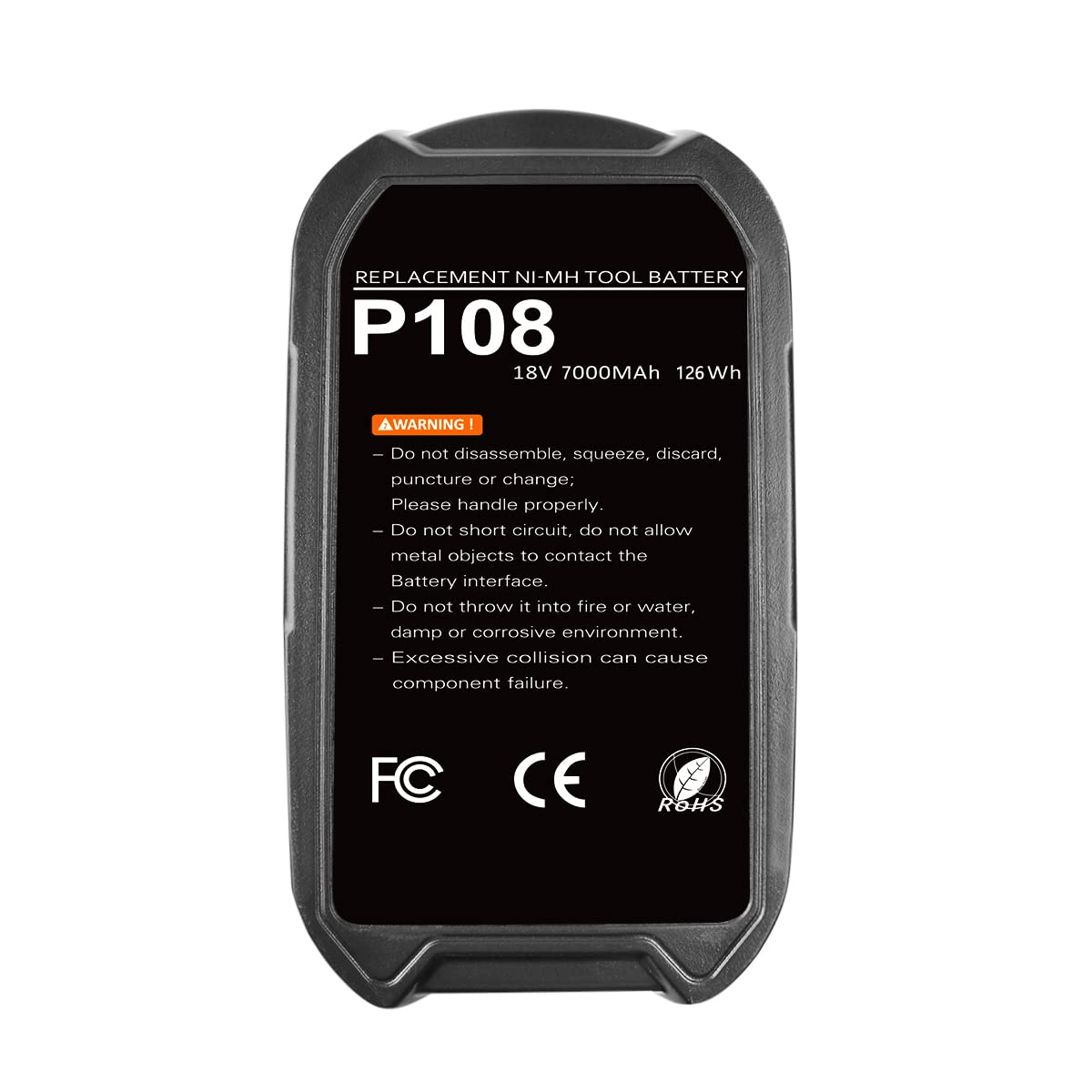 Upgraded 7.0Ah 2-Pack P108 18V Lithium-Ion Battery Replacement for Ryobi ONE+ 18V Cordless Tools (P102 P103 P104 P105 P107 P109 P122) - Fast Charging with LED Indicator - Perfect for Drills, Saws, and Outdoor Power Tools