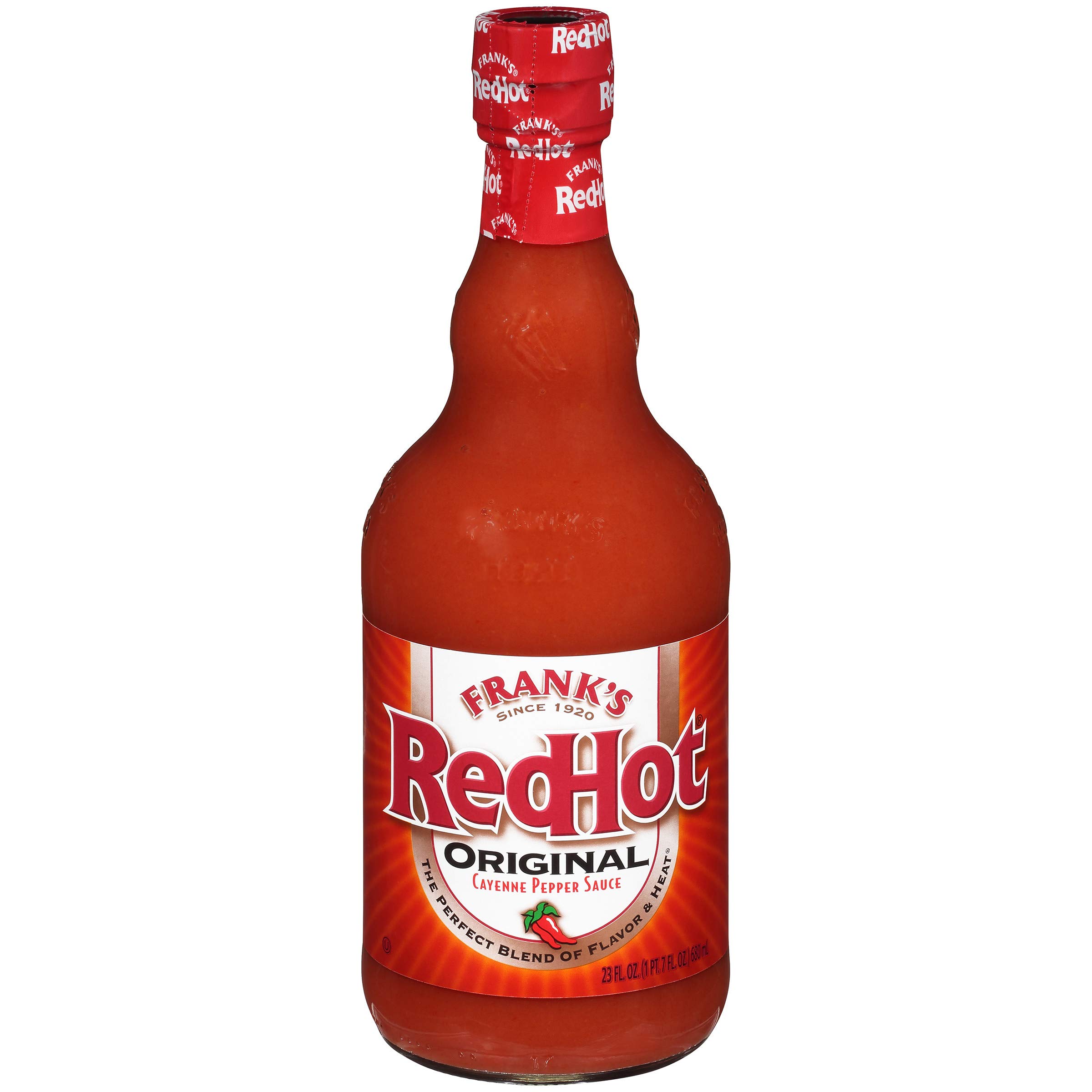 Frank's RedHot Original Cayenne Pepper Hot Wing Sauce - 23 fl oz Bottle | Spicy Buffalo Wing Sauce for Chicken Wings, Dips & Marinades | Perfect for Game Day, BBQs & Party Snacks