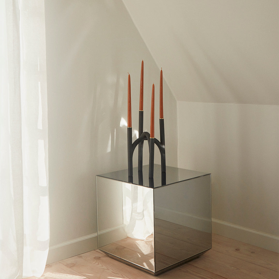 Angui Candle Holders Set of 2 - Elegant Metal Candle Stand for Home Decor, Wedding Centerpieces & Romantic Dinner Ambiance