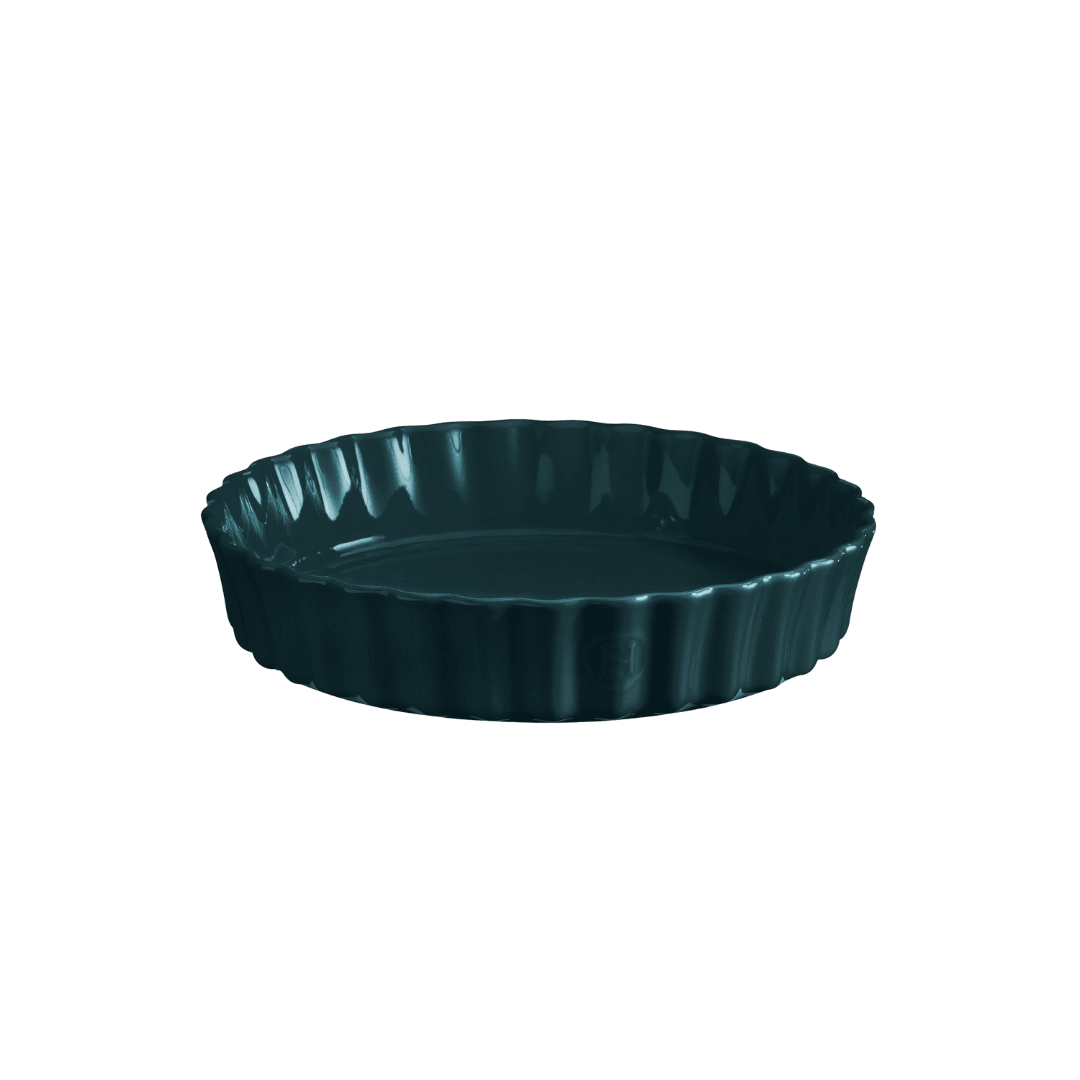 Emile Henry Deep Tart Dish in Ocean Blue - Perfect for Baking Pies, Quiches, and Tarts - Elegant Ceramic Oven-to-Table Serving Dish for Holidays and Dinner Parties