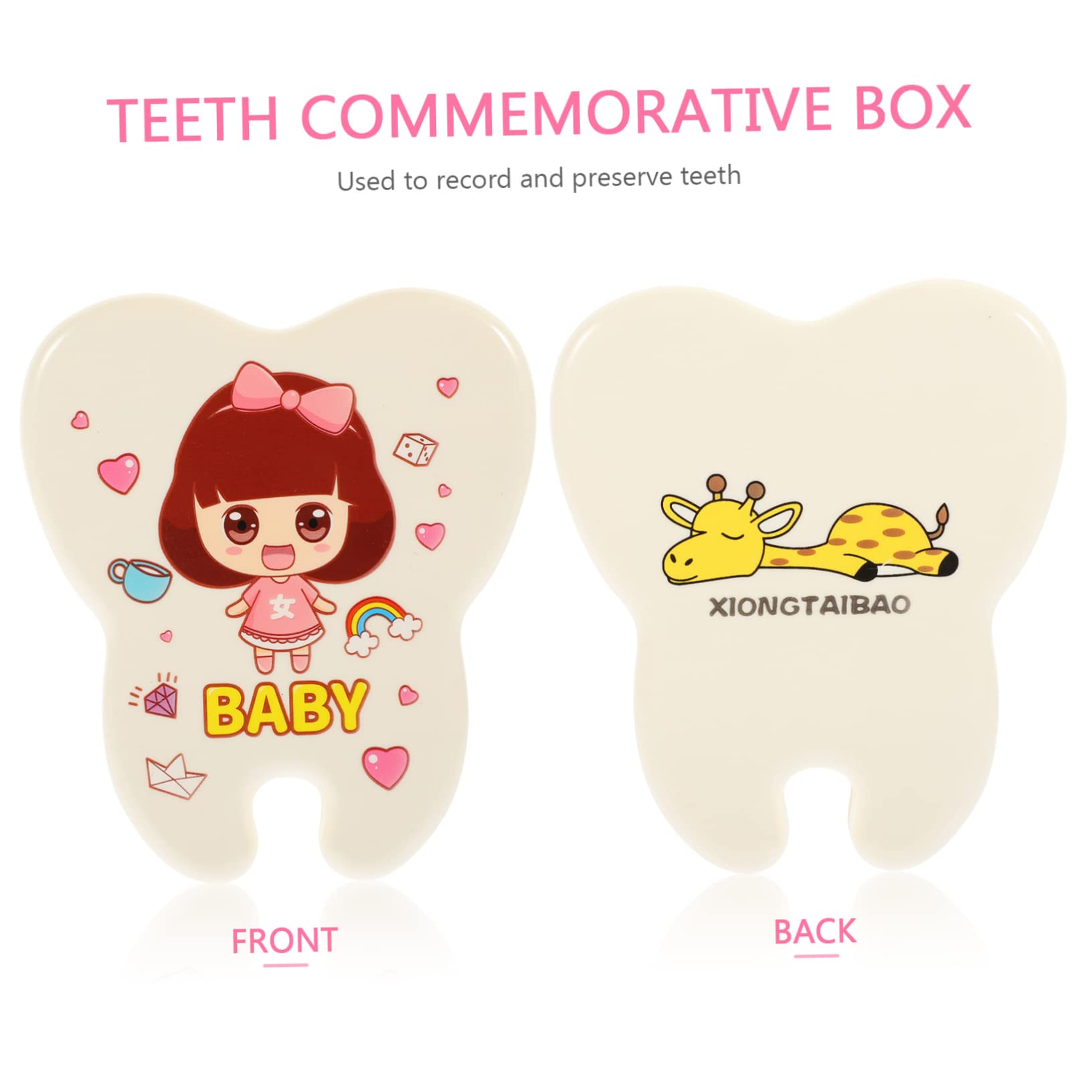 2pcs Baby Tooth Keepsake Box - Infant Fetal Hair & Teeth Storage Organizer for Kids Souvenirs | First Tooth Memory Box for Newborns, Baby Shower Gifts & Childhood Mementos