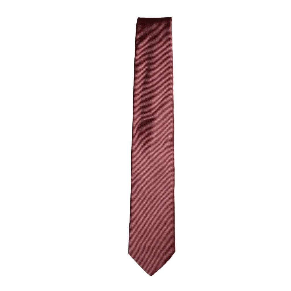 HEMLEY Micro Stripe Silk Tie - Classic Red Necktie for Men | Perfect for Weddings, Business Meetings & Formal Events