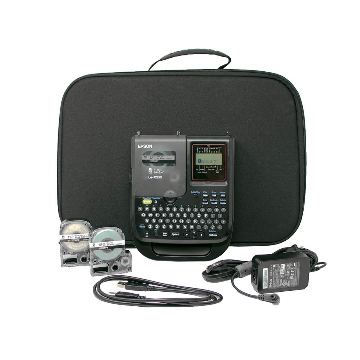 LABELWORKS LW-PX350 Professional Industrial Label Maker Kit with 4-Color Magnet Tape Bundle - 1/2