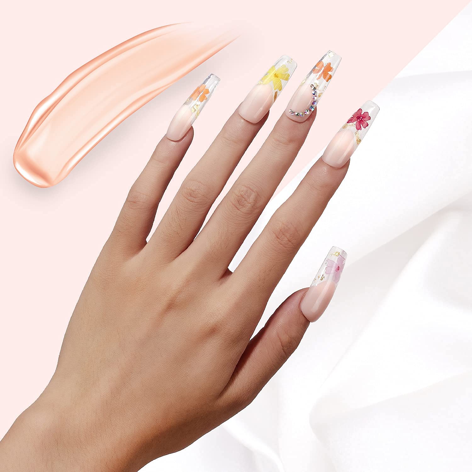 Makartt 50ML Poly Nail Extension Gel Kit - Nude Color Day-dream Bundle with Nail Dehydrator, Primer & Bonder for Professional Nail Prep | Perfect for Salon, Home Manicures & DIY Nail Art