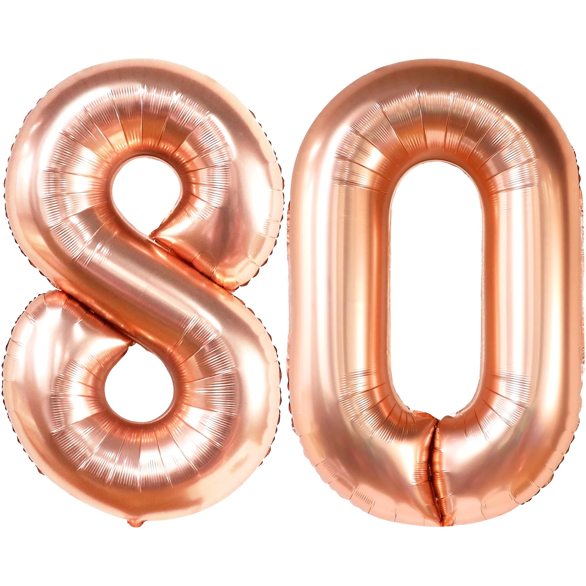 KatchOn 40 Inch Rose Gold 80 Balloon Numbers - Giant 80th Birthday Balloons for Women | Elegant Rose Gold Party Decorations | Perfect for 80th Birthday Celebrations, Anniversaries & Milestone Events