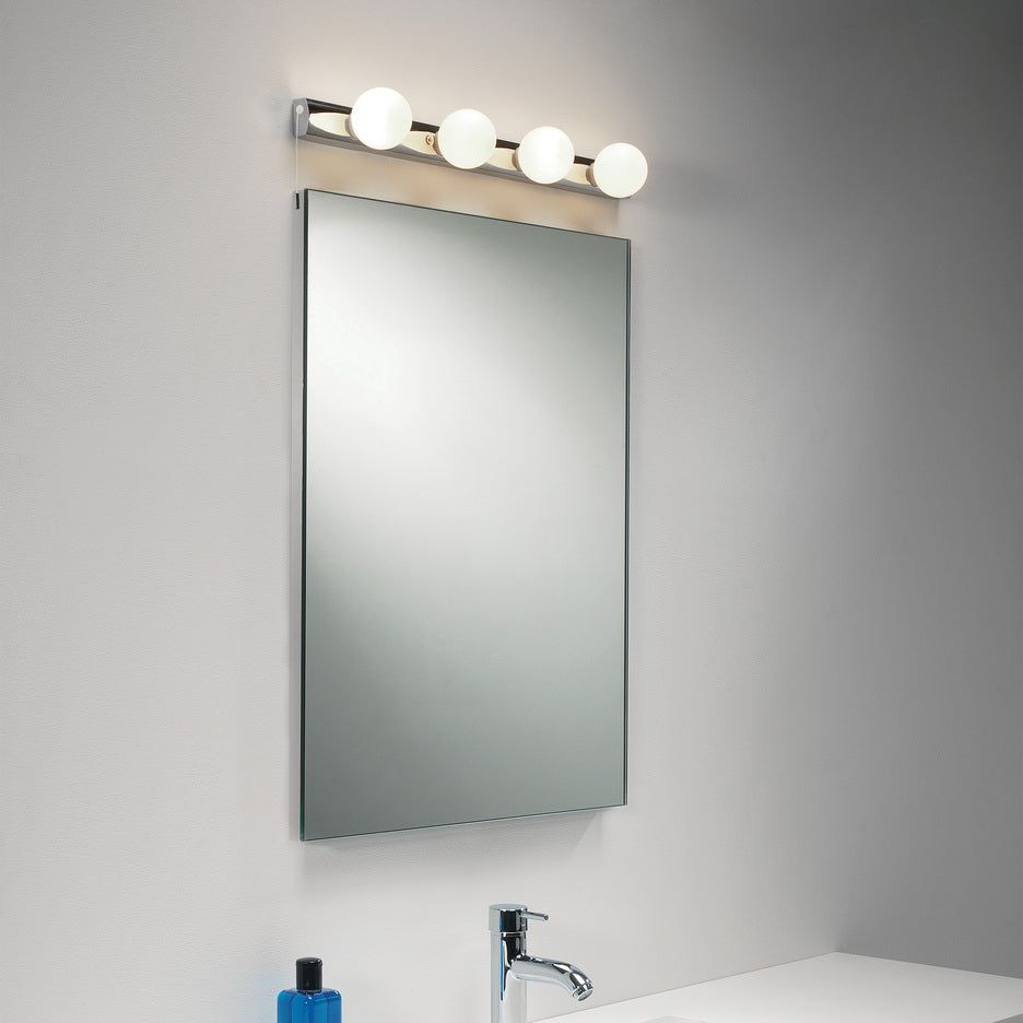 Cabaret IP44 Rated Bathroom Wall Light in Matt Black or Polished Chrome - Perfect for Modern Bathrooms, Powder Rooms and Spa Areas