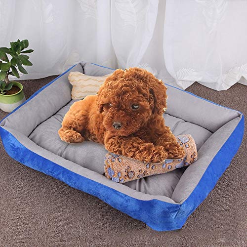 Premium Soft Warm Dog Bed with Bone Pattern - Cozy Kennel Mat & Blanket for Dogs & Cats (70x50x15cm, Light Grey) - Perfect for Indoor Pet Beds, Crate Pads & Winter Warmth